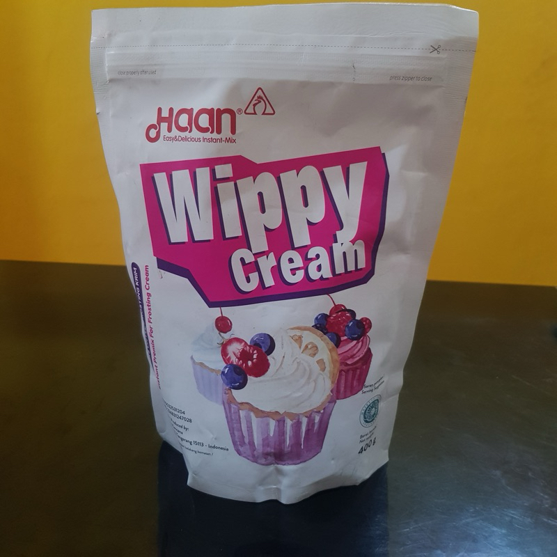 

haan wippy cream kemasan 400gram