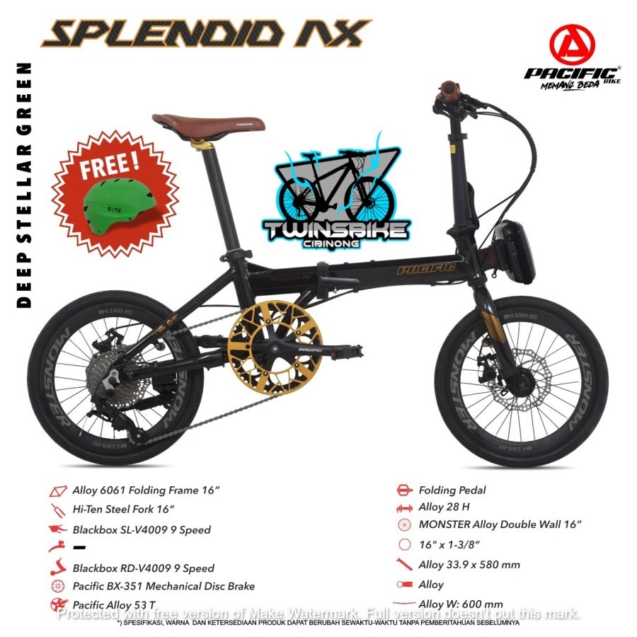 Sepeda Lipat 16 Pacific SPLENDID AX ALLOY