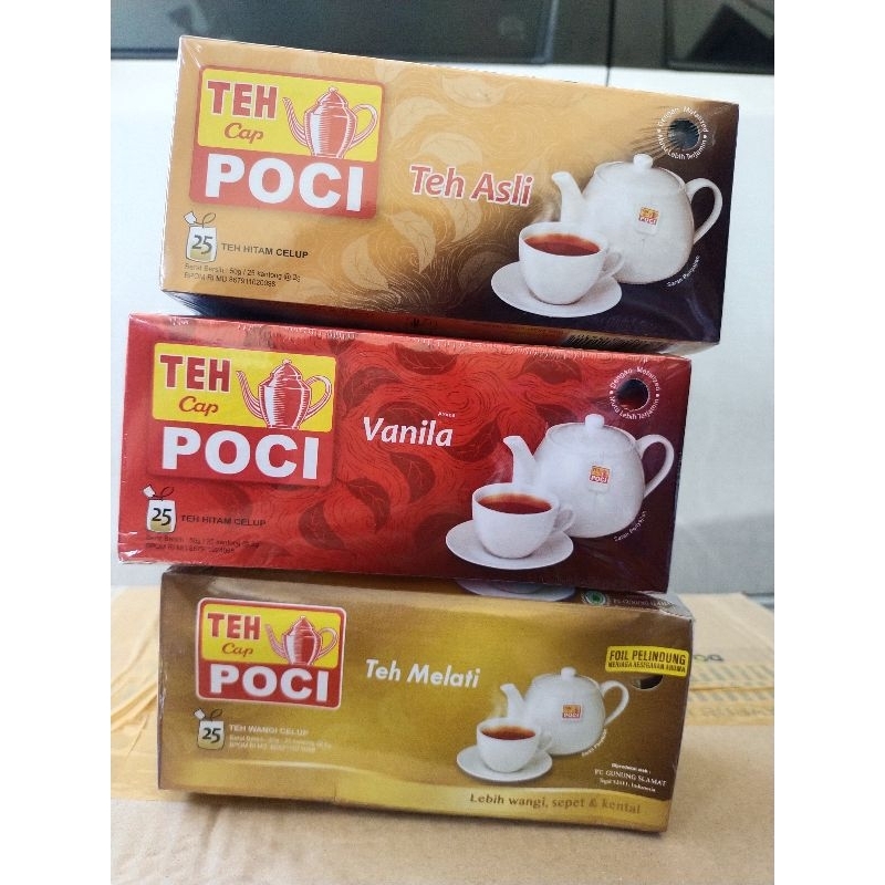 

Teh cap poci 25bags vanila teh asli teh melati