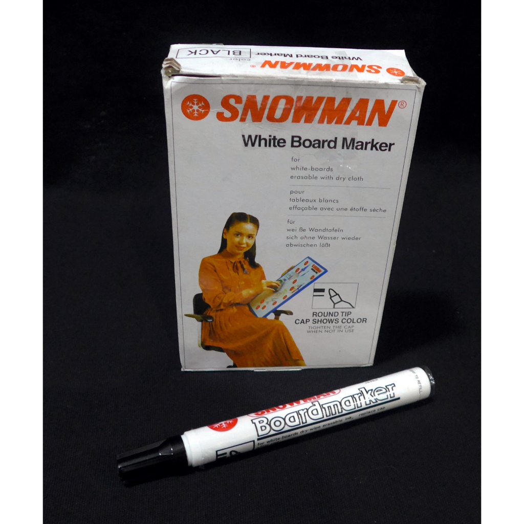 

Alat Tulis Spidol Snowman Boardmarker Black Isi 12 Pcs BG12