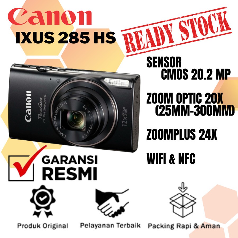 KAMERA DIGITAL CANON IXUS 285 HS - DATASCRIP