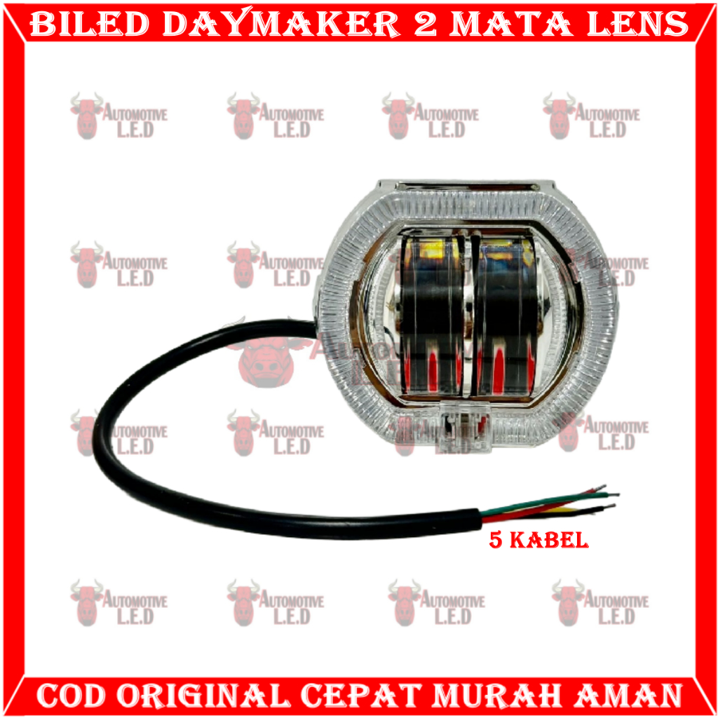 ORIGINAL LAMPU BILED 2 MATA SHROUD BMW 2,5 INCHI DAYMAKER 2 MATA 8D SXC BILED DAYMAKER 2 MATA