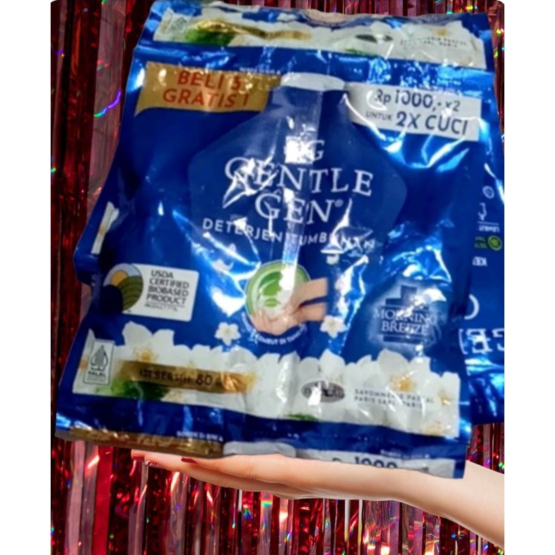 isi 48 sachet gentlegen 80ml sabun deterjen cair cuci baju