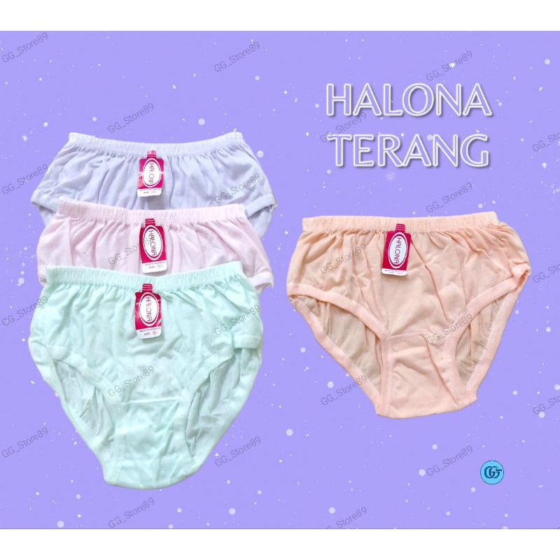 HALONA POLOS TERANG - Celana Dalam / CD Wanita HALONA JUMBO UK L, XL, XXL(3L), XXXL(4L), XXXXL(5) ( 