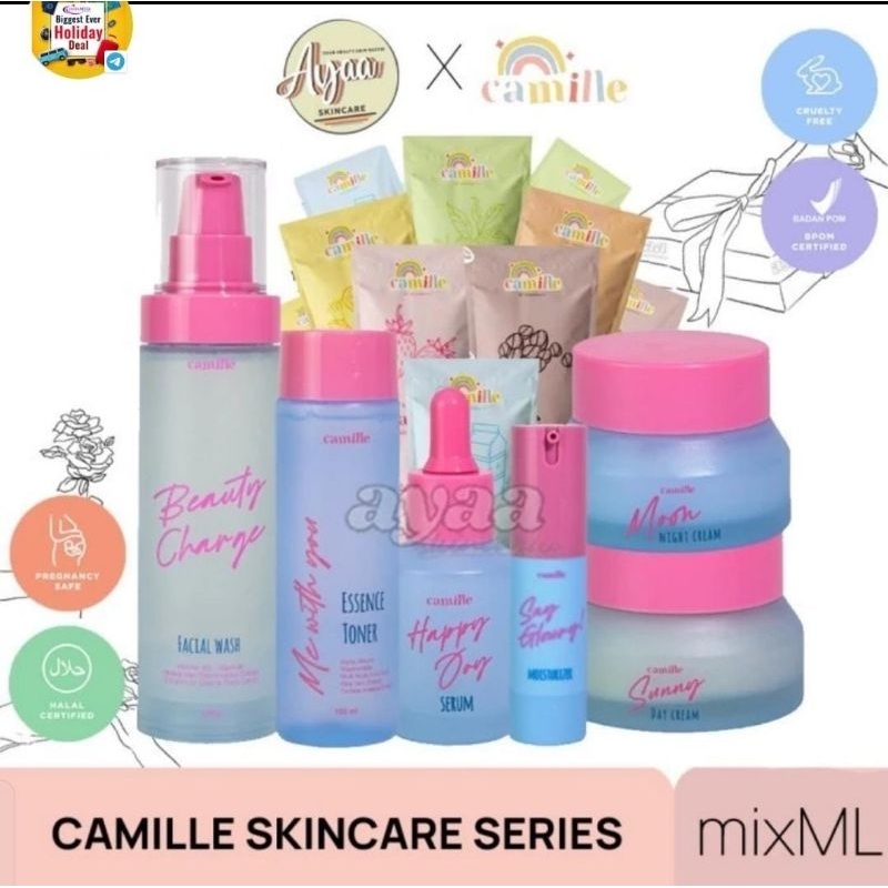 Paket skincare Camille Bundling Facemask Whitening Series