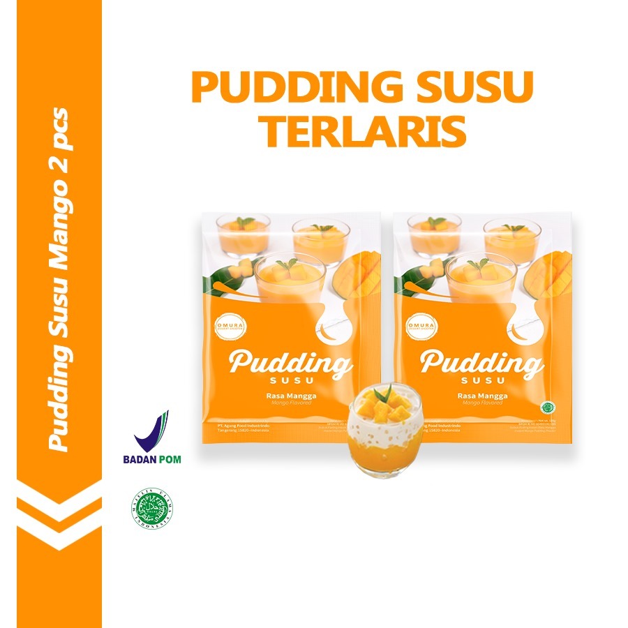 

[BUNDLE 2 PCS] Pudding Susu Mix Gula Rasa Mangga / Mango Puding Sutra Dessert Instant Omura Powder