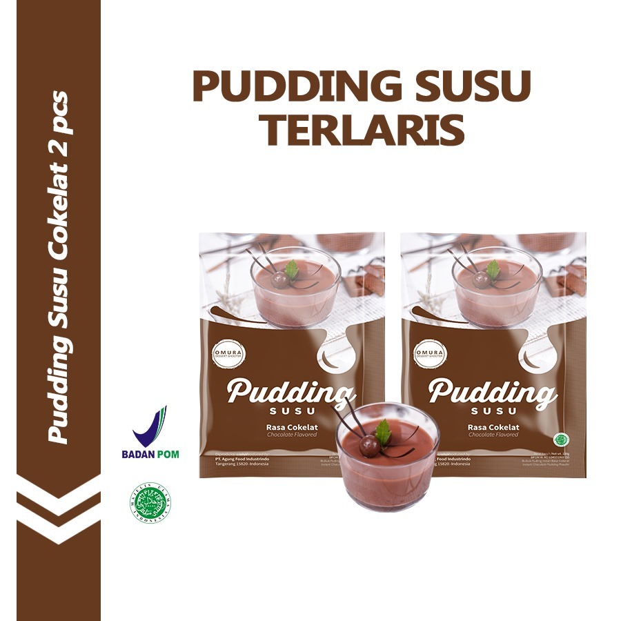 

[BUNDLE 2 PCS] Pudding Susu Mix Gula Rasa Cokelat / Chocolate Puding Sutra Dessert Instant Omura Powder