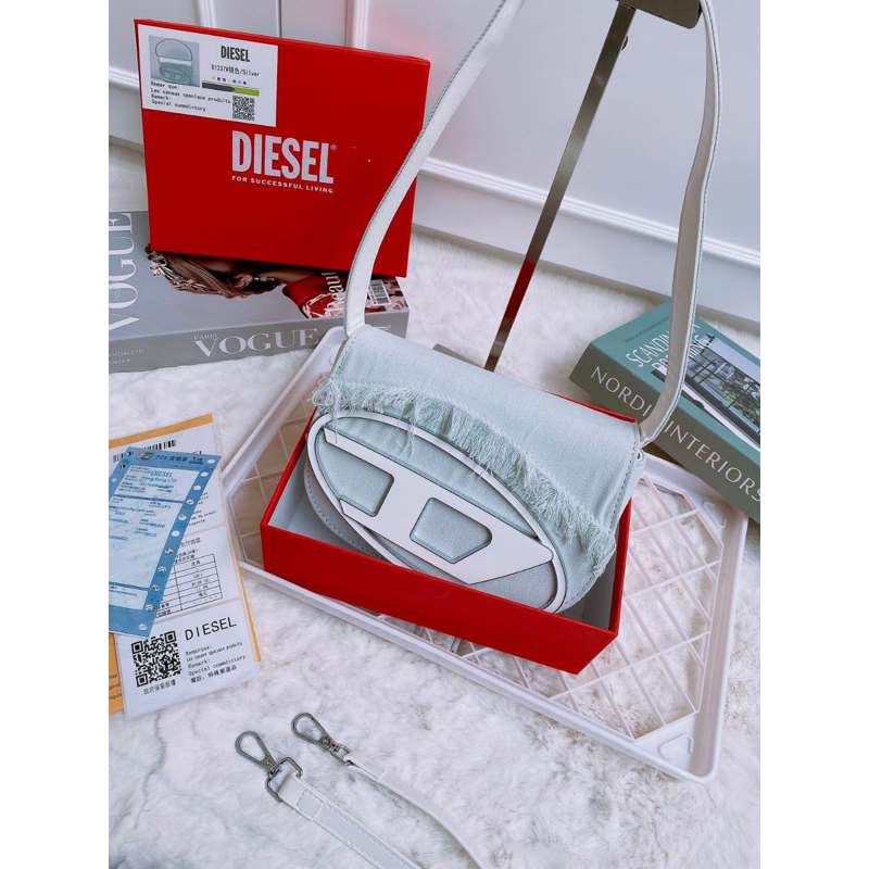 TAS SELEMPANG DI*ESEL SHOULDER BAG IMPORT + BOX SEGEL, TALI PANJANG & TALI PENDEK