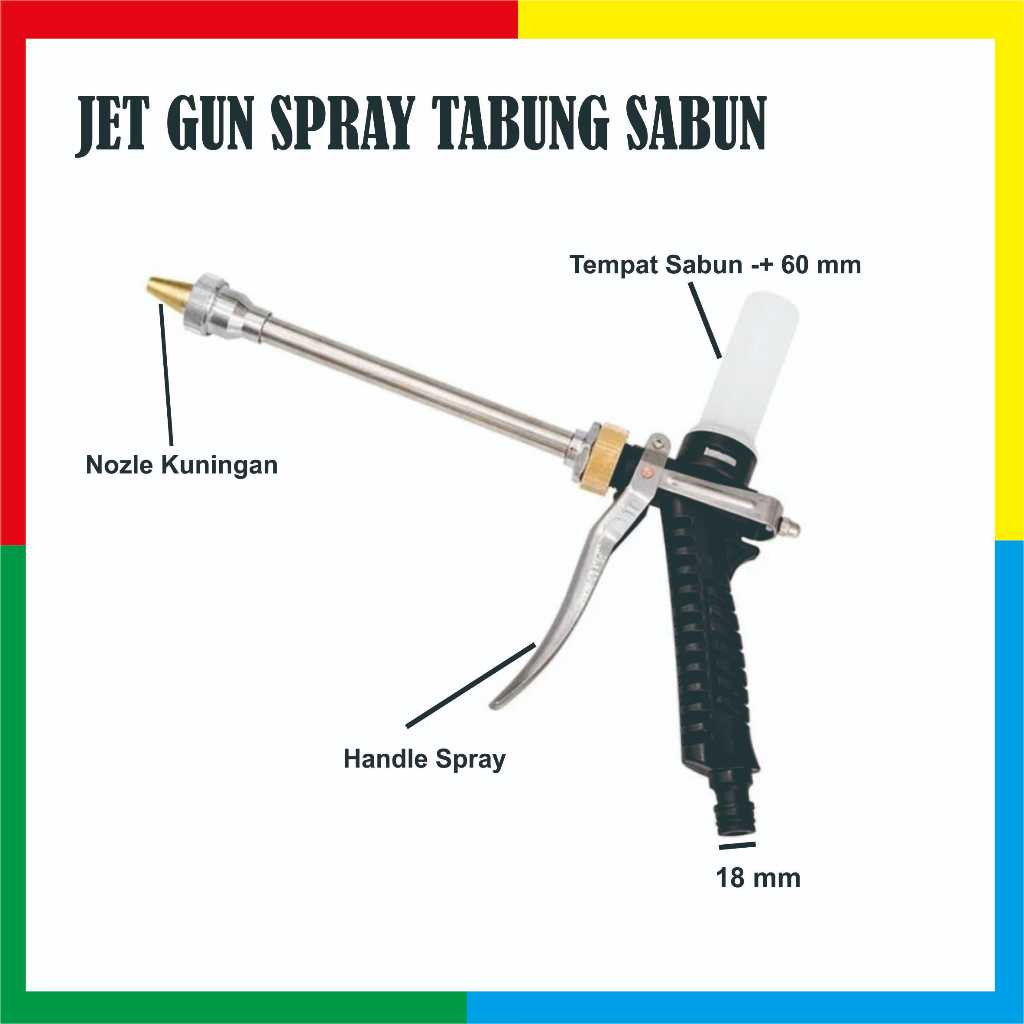Gun Sprayer Cuci Mobil + Tabung Sabun