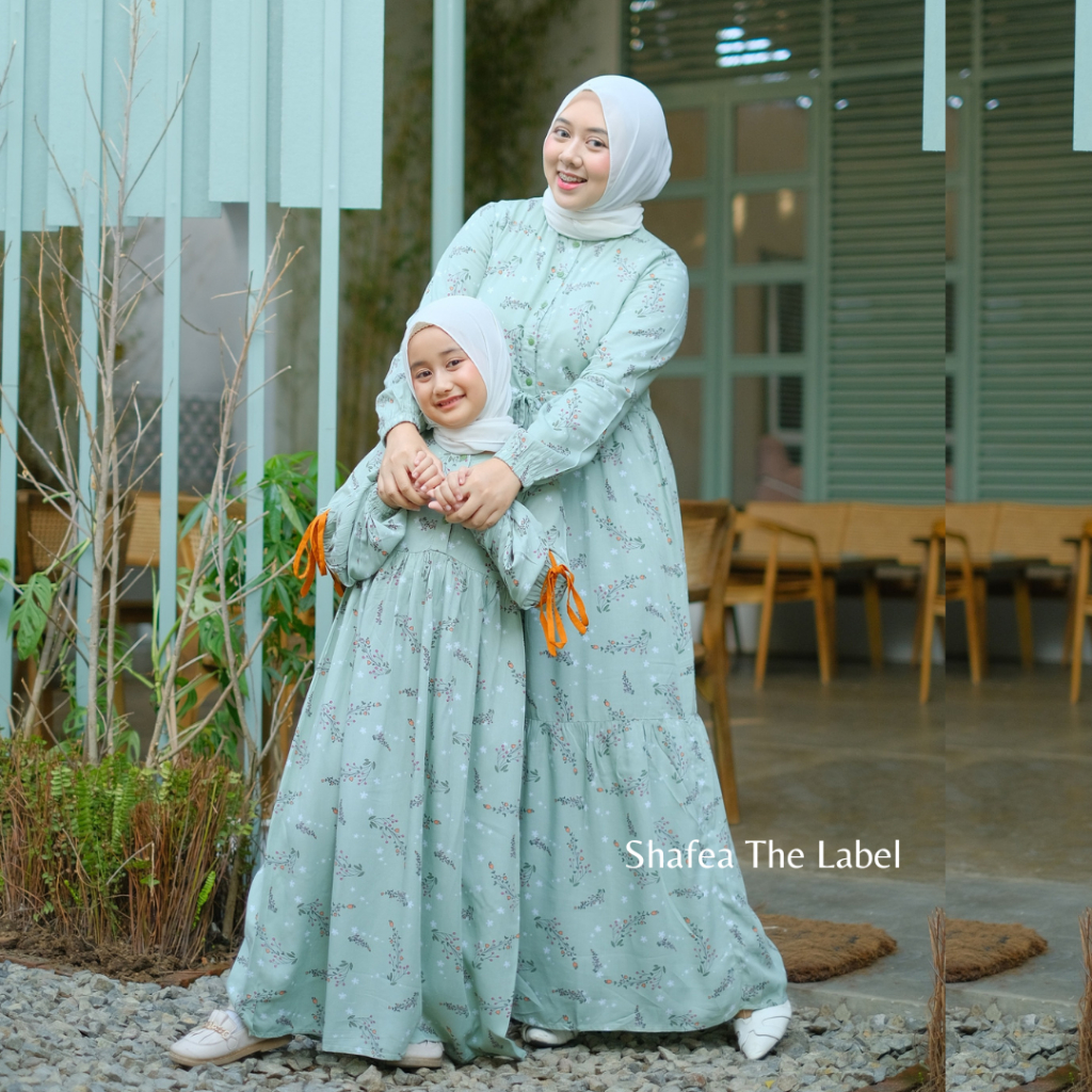 Gamis Aleta Couple Ibu dan Anak Usia 4-13 Tahun Bahan Katun Rayon Viscose Premium | Gamis Busui | Ho
