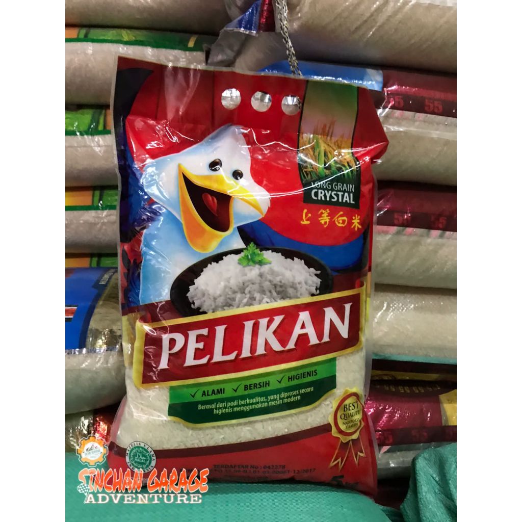 

beras long grain crystal pelikan 5kg karung