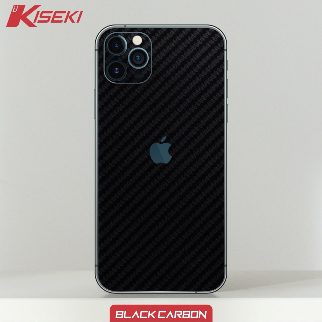Kiseki Skin Hp iPhone 12 Pro Max  on Back Case Carbon Leather Custom dl