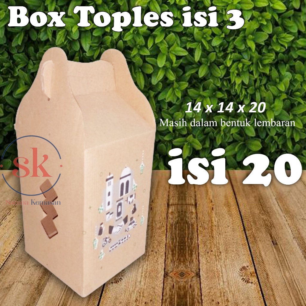 

Box Toples Kue Kering isi 3 Box Eflute Jinjing MOTIF Uk 14x14x20 (isi 35)