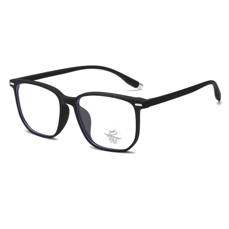 Viendo Kacamata Photocromic Anti Radiasi Blueray Minus Cylinder Fashion Frame Komputer Hp Anti Sinar Matahari Kaca Mata Optik 2 in 1 Bluecromic UV400 Wanita Pria Cowok -1/-1.5/-2/-2.5/-3/-3.5/-4/-4.5/-5/-5.5/-6-Matte Black