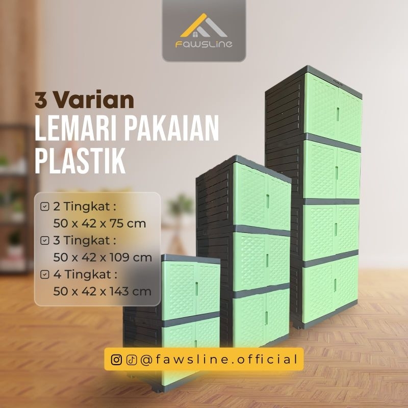 lemari plastik 2 susun