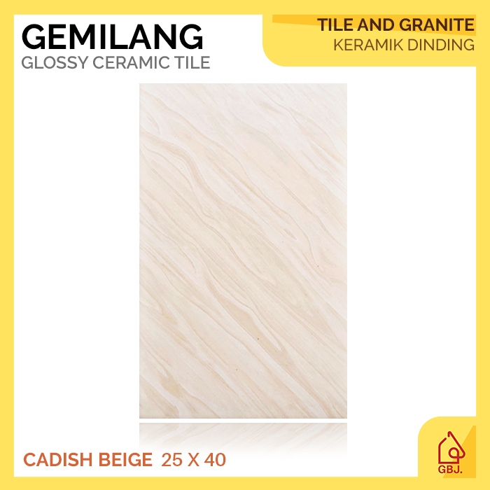 KERAMIK GEMILANG 25 X 40 CADISH BEIGE / KERAMIK DINDING GLOSSY