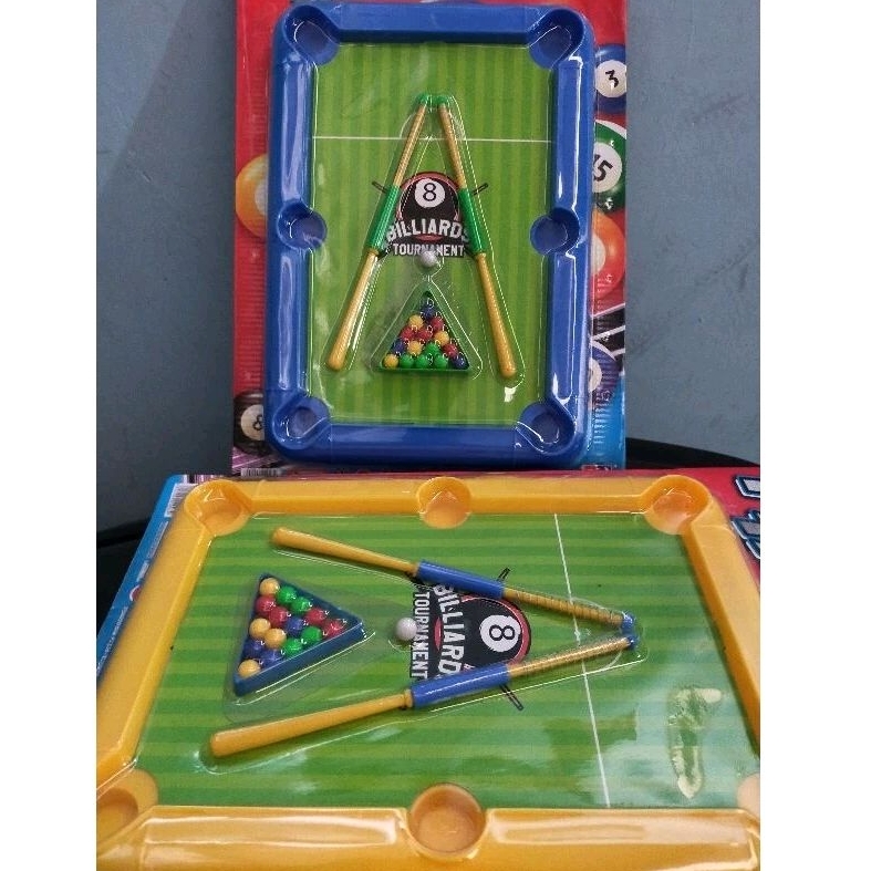 Mainan biliard bola sodok meja mini