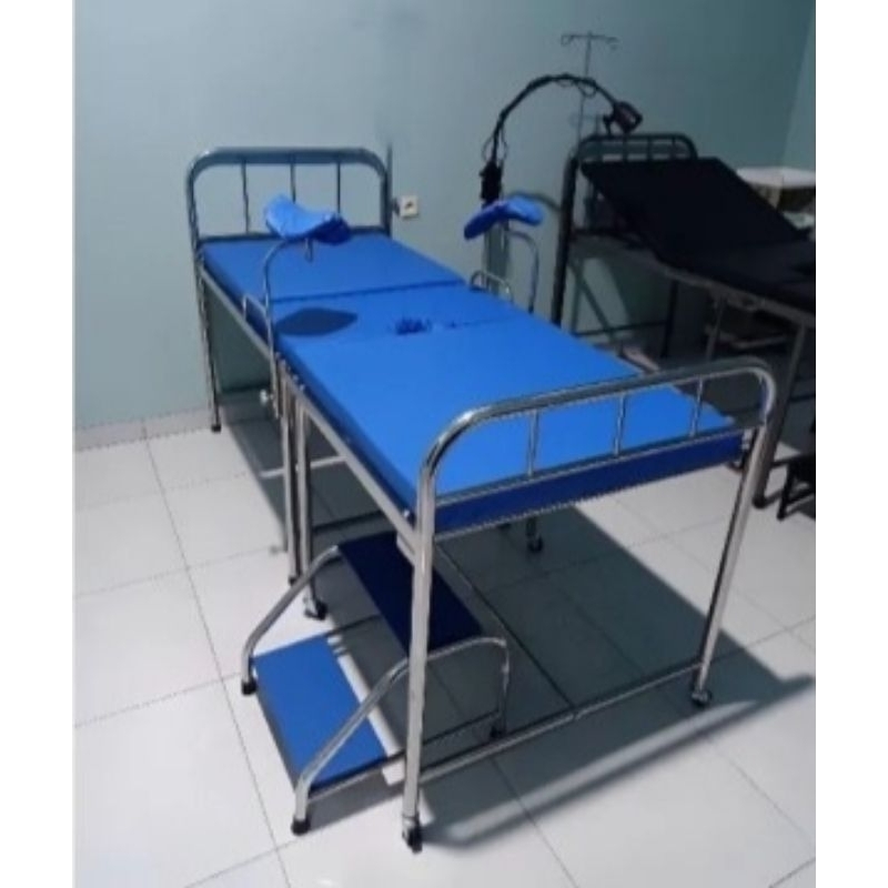 Bed persalinan / Bed Verlos / Bed verlos stainless / Bed partus besi
