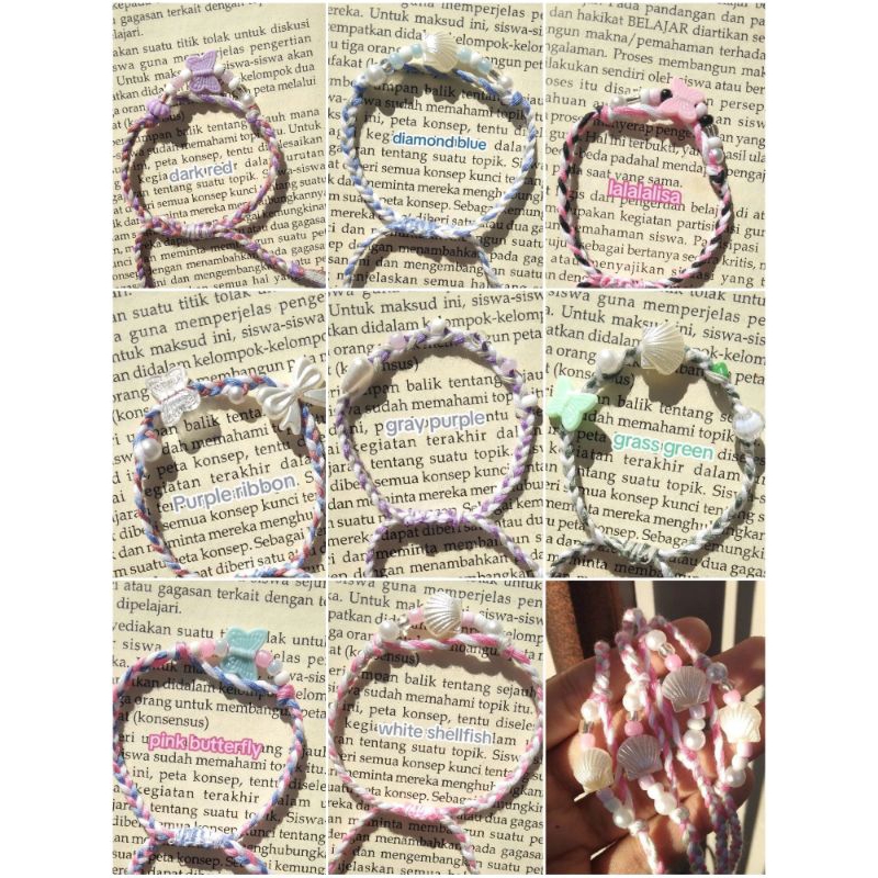 gelang benang manik, gelang lucu, gelang benang