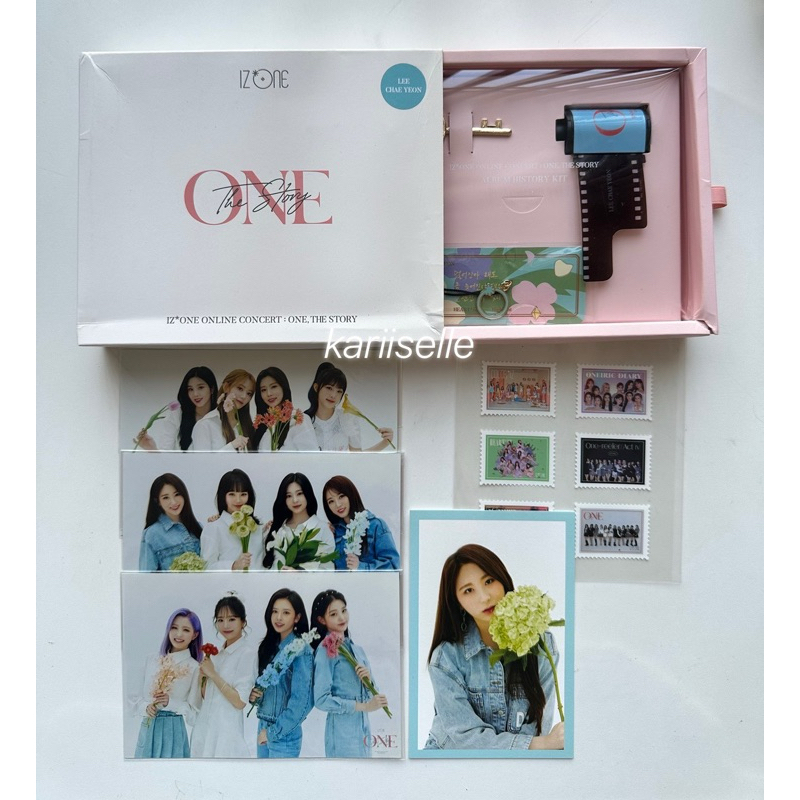 Iz*one one the story history kit lee chaeyeon fullset ots md merchandise izone postcard pc photocard