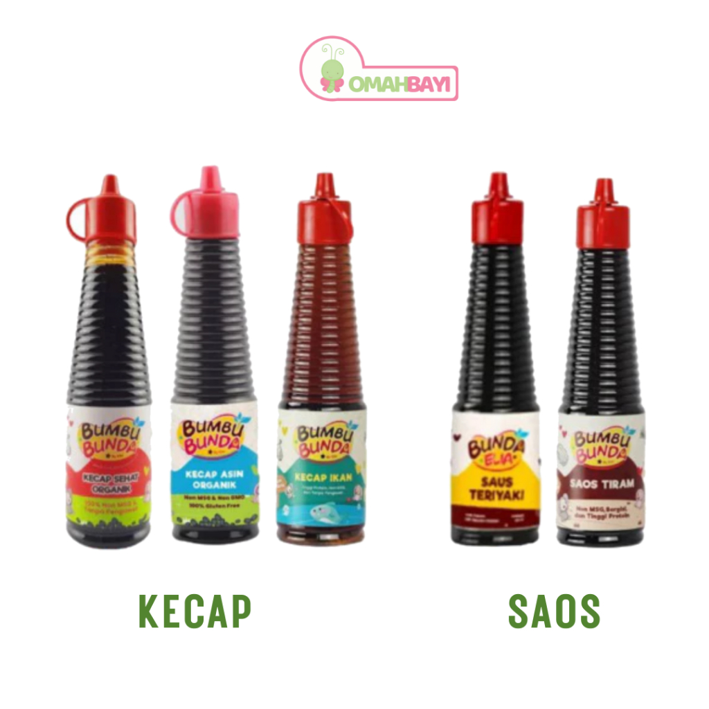 

OMAHBAYI - Bumbu Bunda Kecap Manis, Asin dan Ikan Organik 140ml Non MSG Non Pengawet