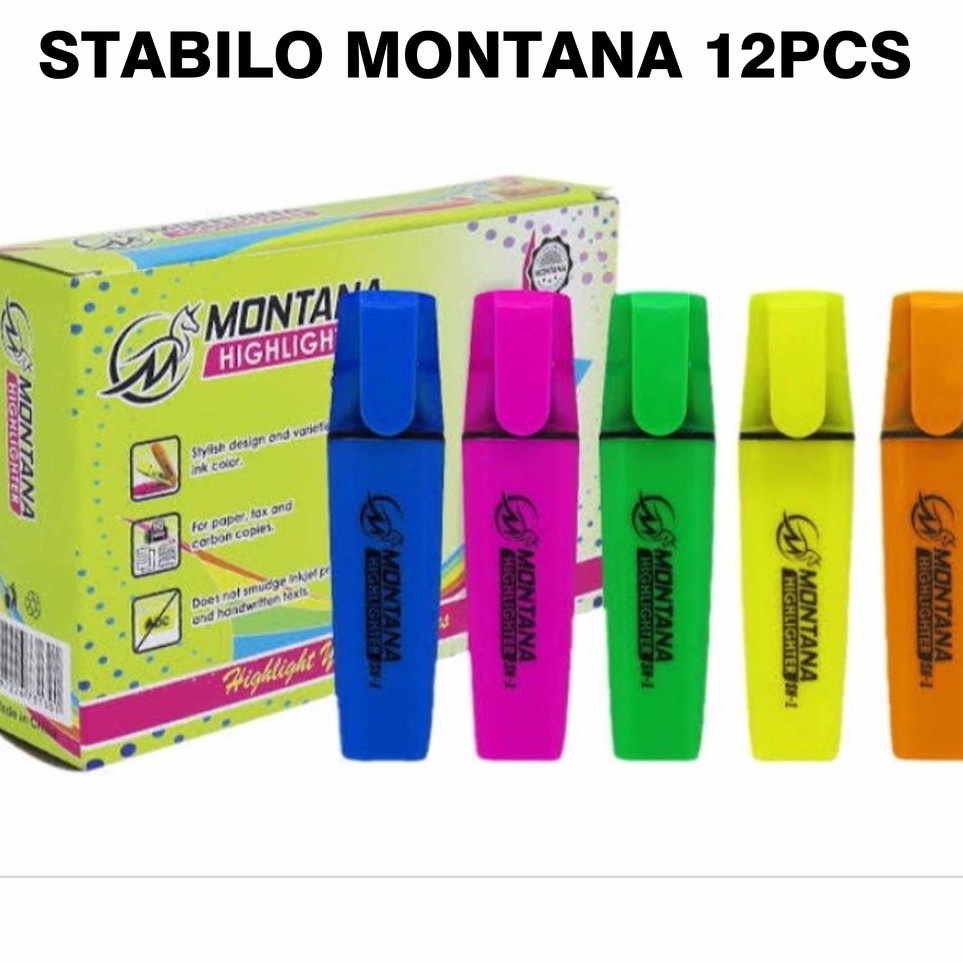 

Harga Murah JR - 1 LUSIN 12PCS / HIGHLIGHTER PENANDA BUKU JURNAL MEWARNAI MONTANA / HIGHLIGTER WARNA / PASTER COLOR Buruan Beli