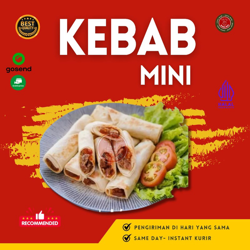 

Kebab Mini Frozen isi 10 | Kebab Makanan khas Turki | Kebab Mini Isi Daging Isi Ayam | Frozen Food Kebab Mini Original