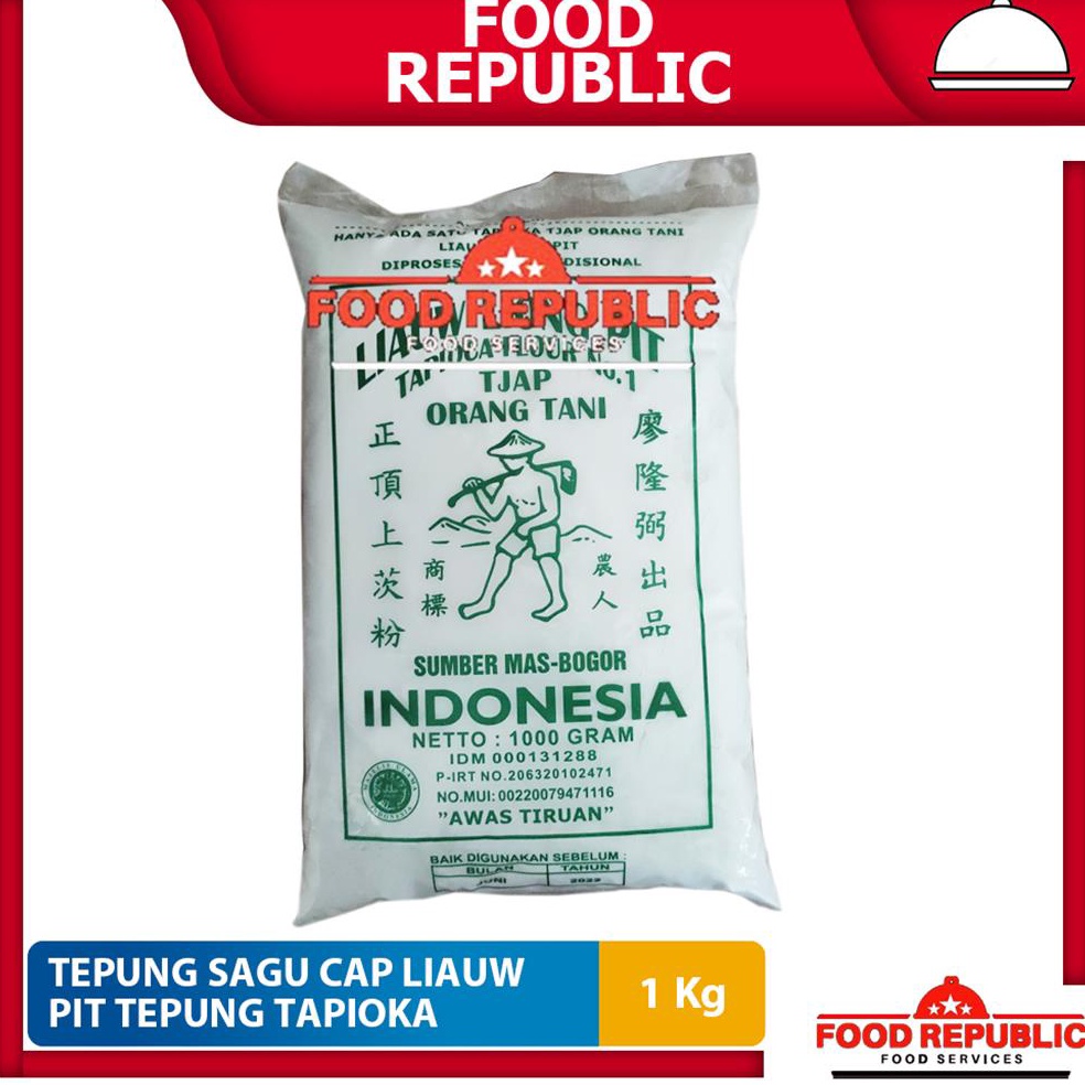 

WF83 TEPUNG SAGU TANI CAP LIAUW LIONG PIT 1 KG - TEPUNG TAPIOKA HALAL 4163