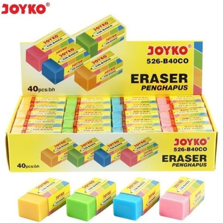

Best Seller Penghapus joyko kecil B.40CO/warna-warni ( 1pak/40pcs ) Stock Banyak