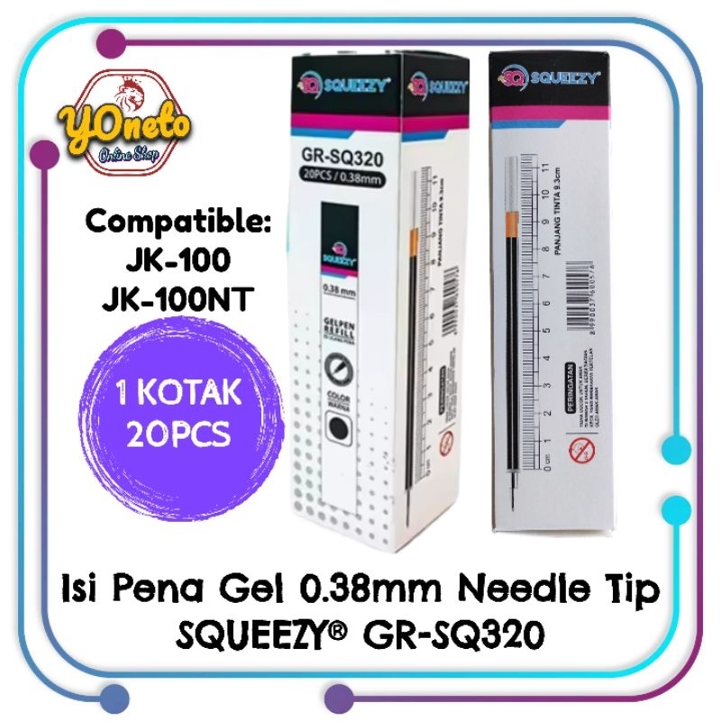 

Isi Pena Gel 0.38mm Squeezy® Warna Hitam (1kotak 20pcs)