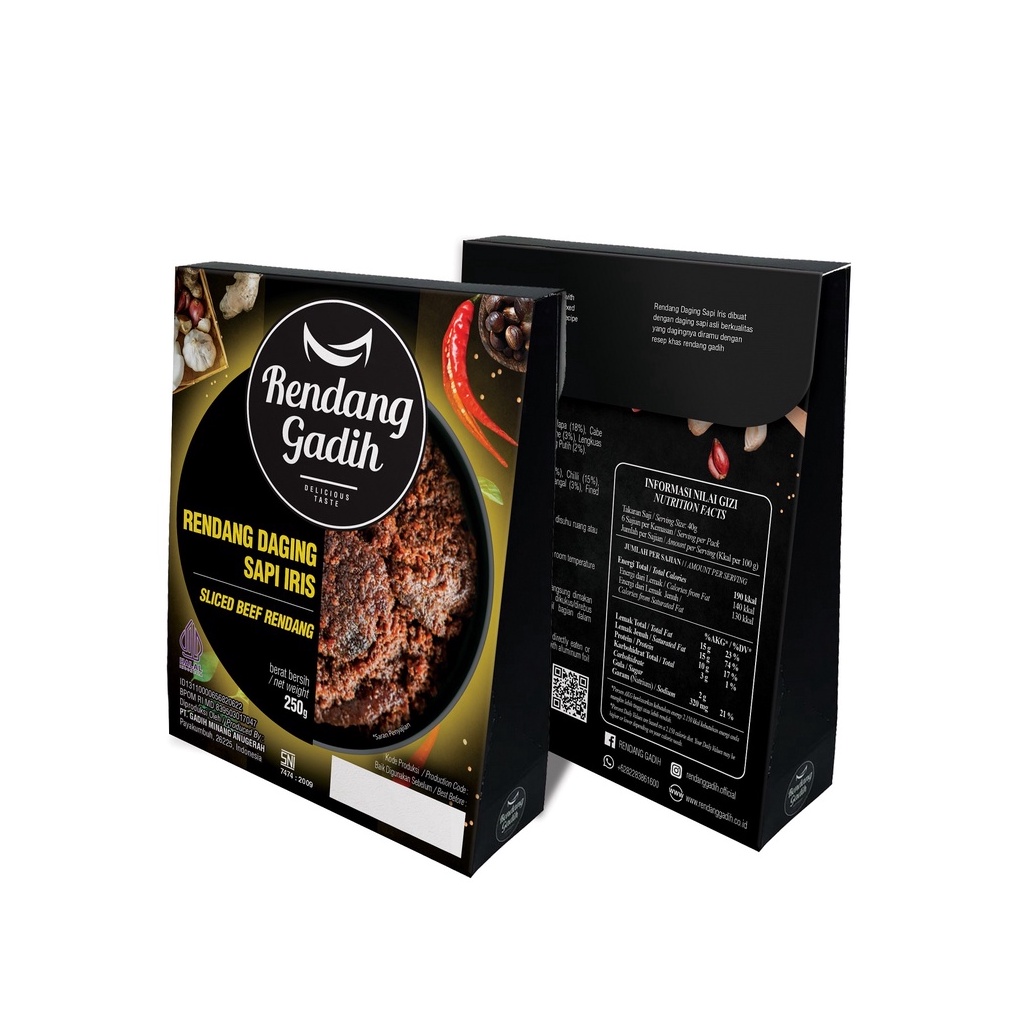 

BISA ✨COD✨ Rendang Daging Sapi Iris 250 g - Rendang Gadih !