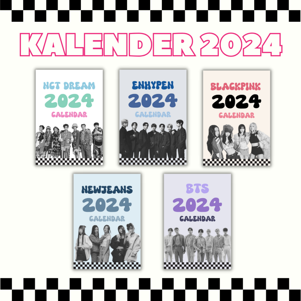 

KALENDER 2024 KPOP NCT DREAM BTS BLACKPINK ENHYPEN NEWJEANS