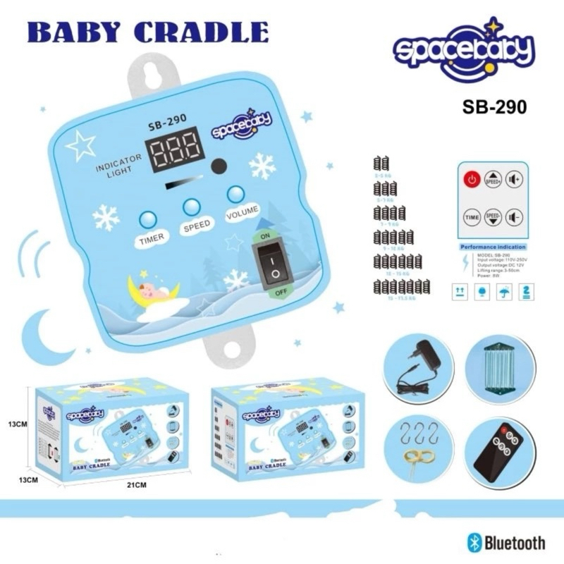 Makassar  Spacebaby AYUNAN ELEKTRIK REMOTE BLUETOOTH Ayun Otomatis Lengkap