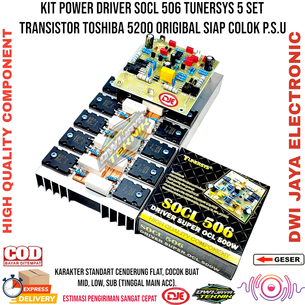 Kit Power Driver SOCL 506 Tunersys 5 SET Transistor Toshiba Original