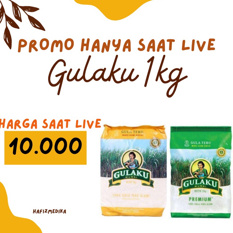 

Terlaris!! [BISA COD JATENG] Gula Pasir Gulaku 1kg Sale