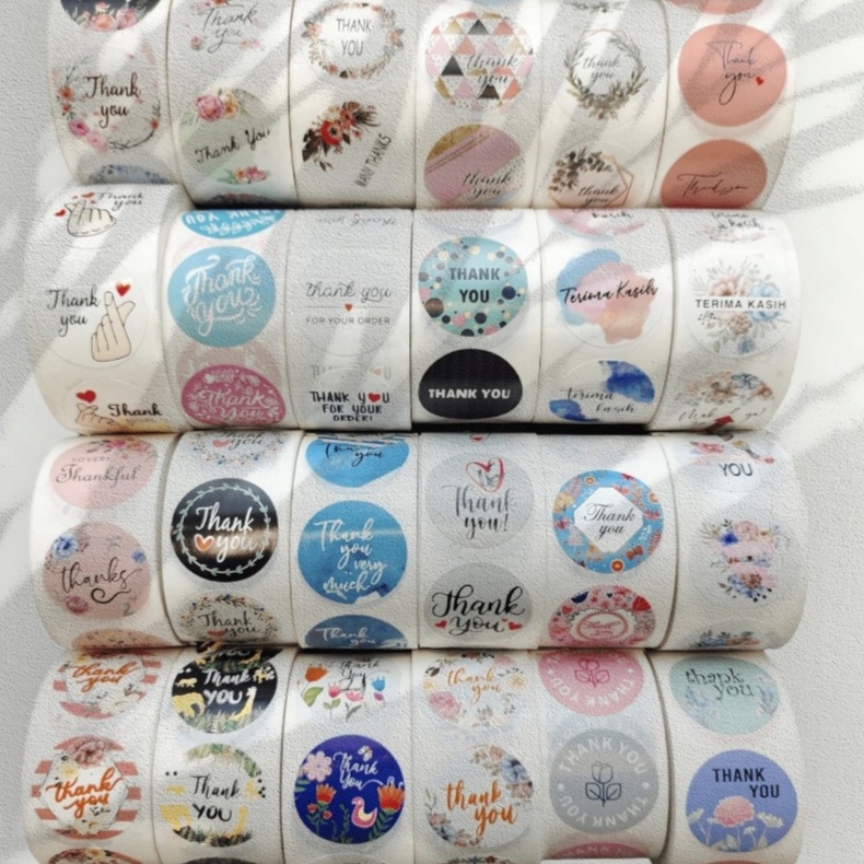 

Murah Banget 500 PCS (1 ROLL) Stiker Label Thank You 25mm