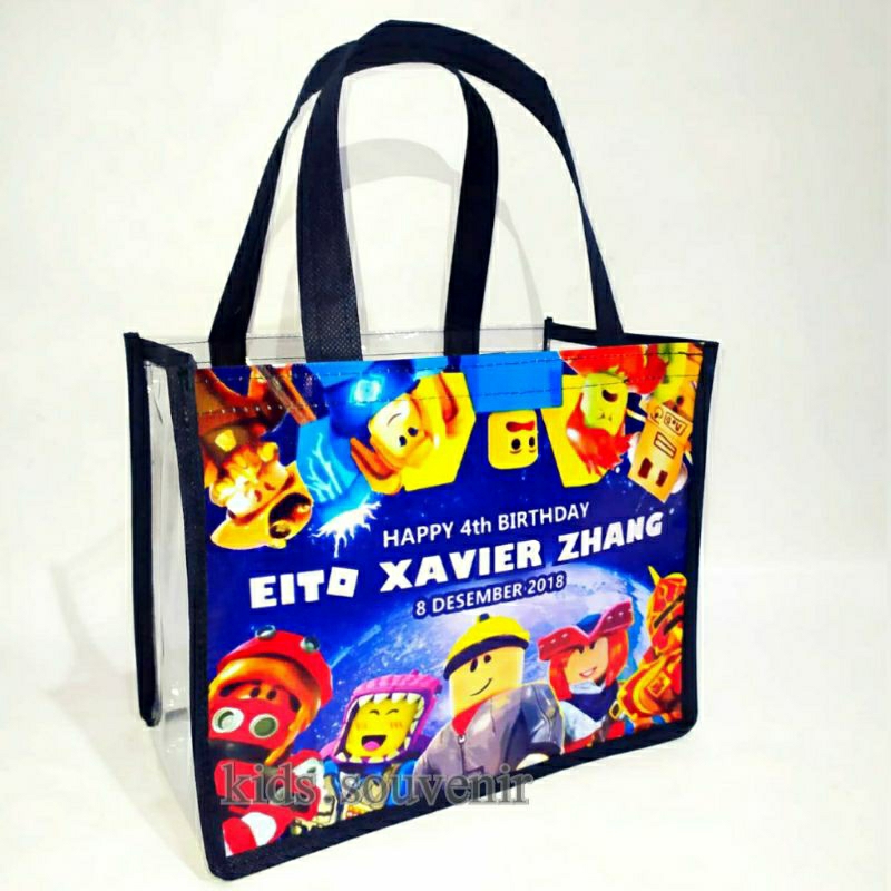 

Tas Ultah Mika 0,13 Souvenir Ulang Tahun Anak Custom Gambar Roblox FREE DESAIN