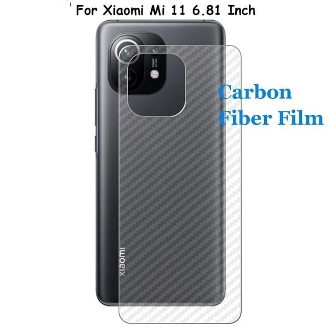 XIAOMI 11 MI 11 LITE MI 11 ULTRA ANTI GORES BELAKANG SKIN KARBON GARSKIN MOTIF CARBON PELINDUNG BELA