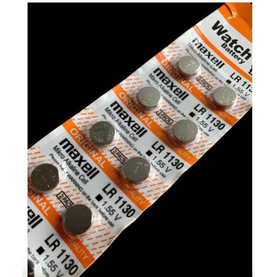 BATTERY/BATERAI  LR1130 /BATRE CALCULATOR JAM TANGAN/ ag10 ag 10 lr 1130 maxell LR1130