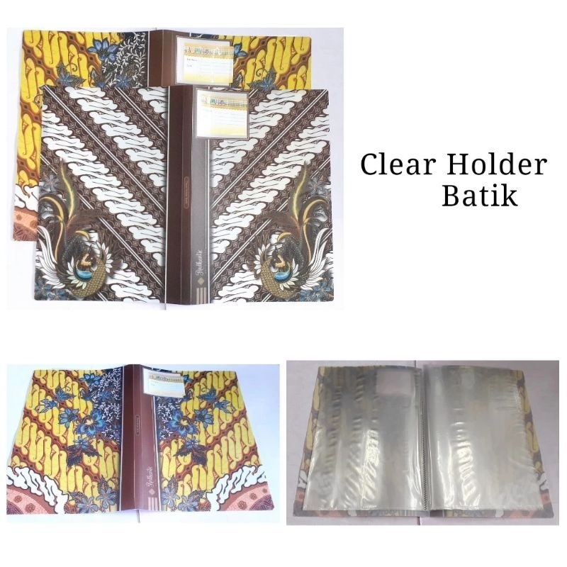 

Map Clear Holder batik/Document Keeper batik/Display Book batik Folio F4