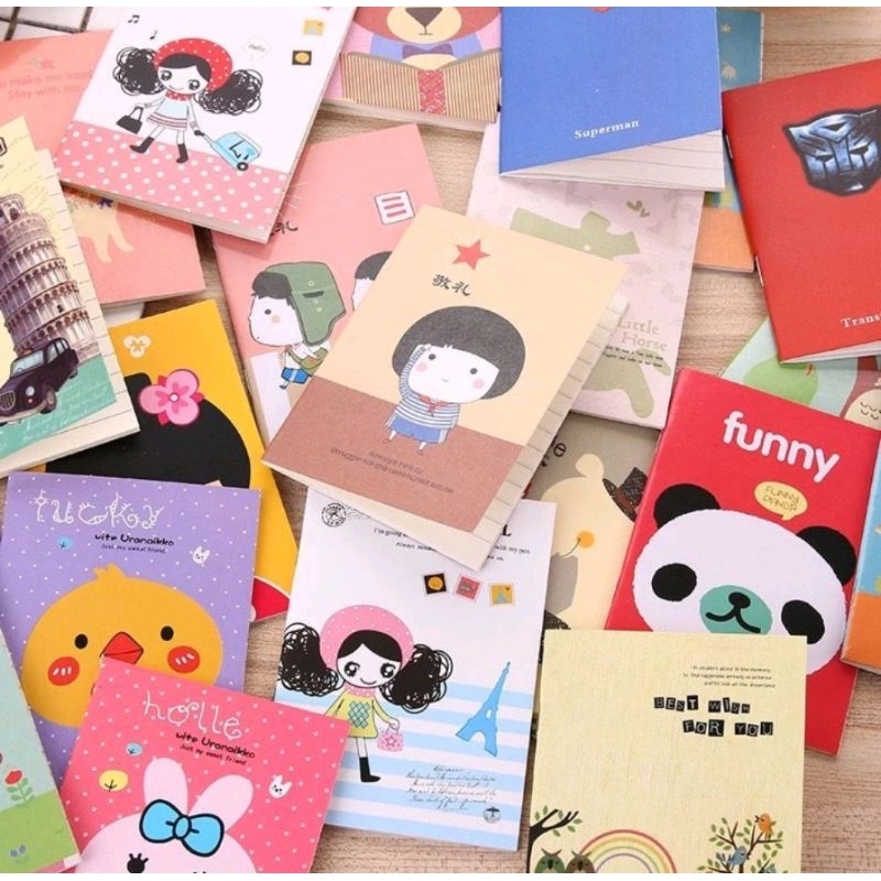 

Buku Tulis Mini Motif Kartun Cartoon Mini Note Book Buku Catatan Memo