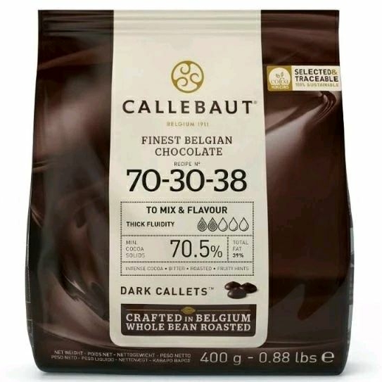 

CALLEBAUT 70-30-38 Dark Chocolate Callets Couverture 400g