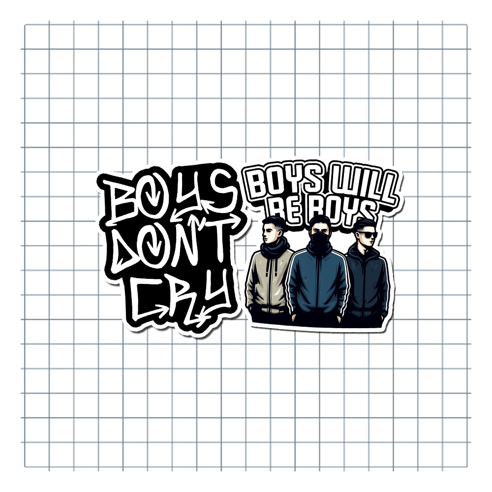 Sticker Boys Will Be Boys Boys Don't Cry