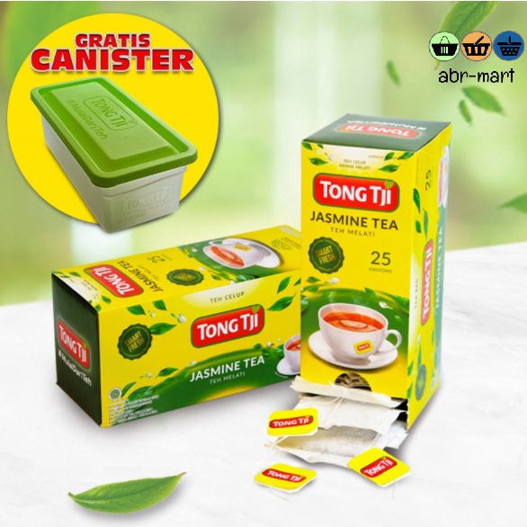

WG6963 TONG TJI Tji JASMINE TEA CELUP 25 FREE CANISTER 88