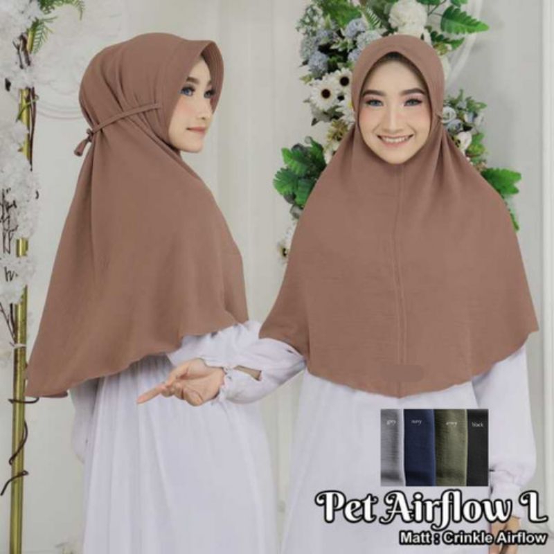 HIJAB PET CRINKLE AIRFLOW PREMIUM L KHIMAR PET CRINKLE AIRFLOW L
