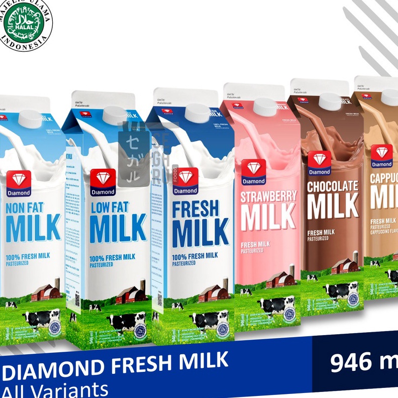 

modelTipe ZKH025 Susu Diamond Fresh Milk | Susu Segar Pasteurisasi 946ml