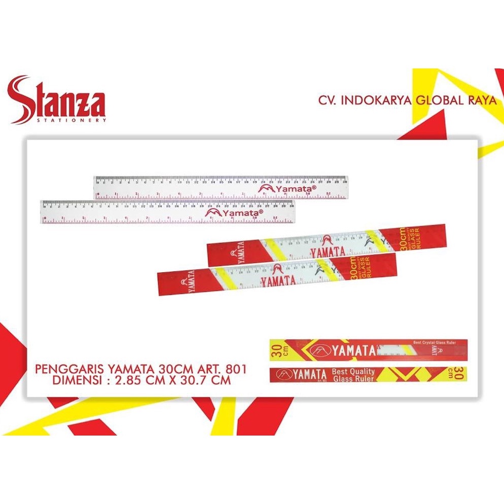 

COD 12 psc penggaris plastik 30 cm yamata 801 Model Baru