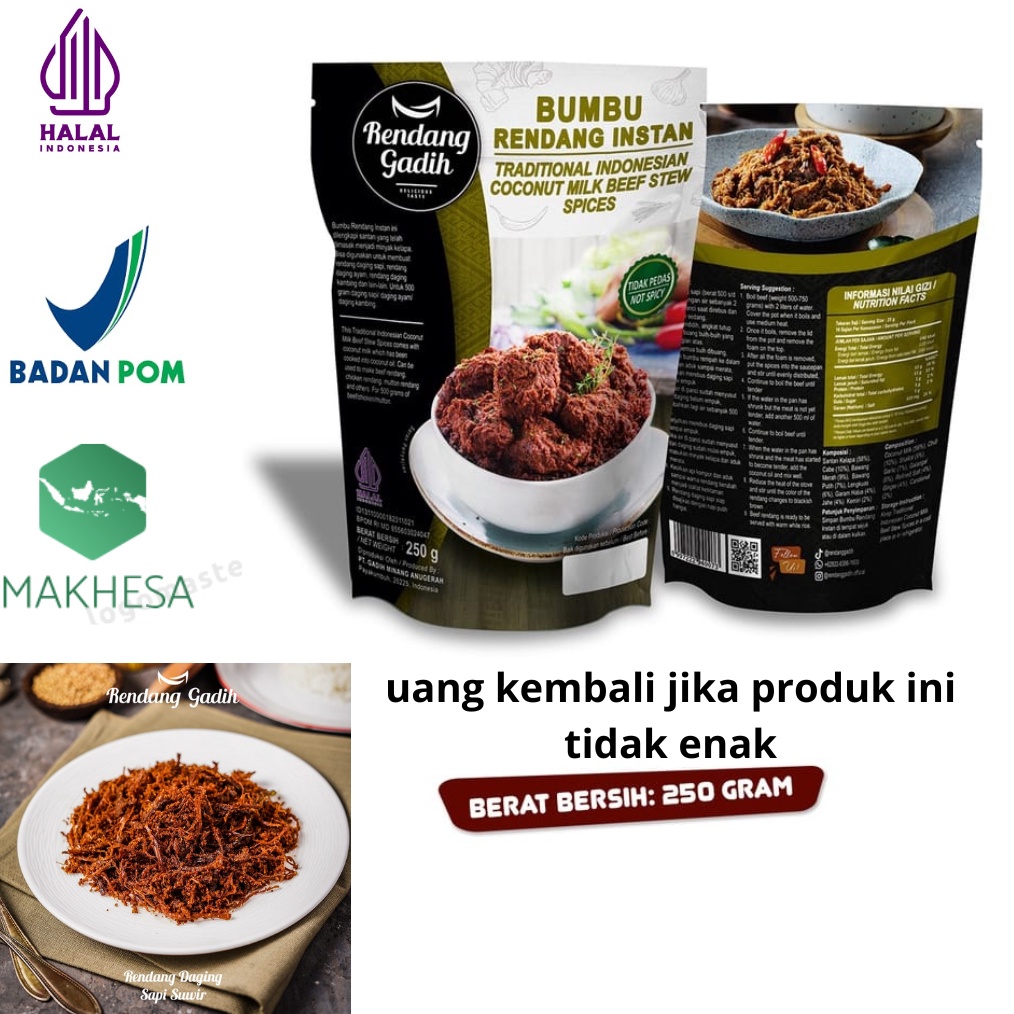 

12.12 SALE Rendang Gadih - Bumbu Rendang Instan 250 gram 