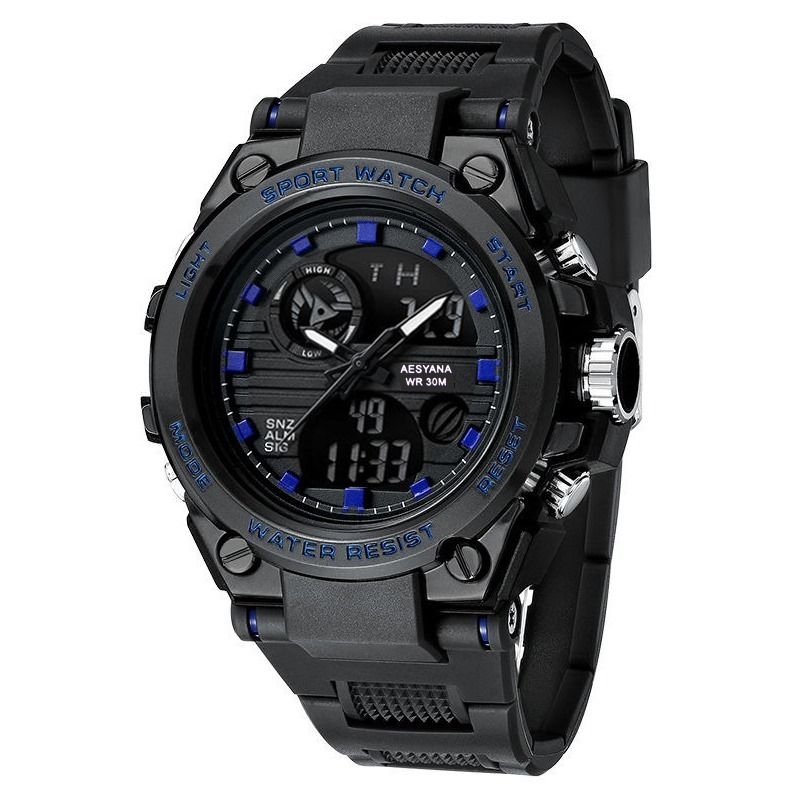 Jam Tangan Pria Digital Analog Tali Rubber Elegan Sport