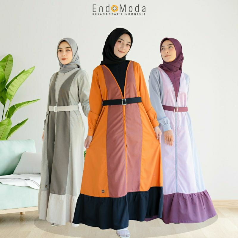 Endomoda Zayna Dress Polos Gamis Cantik